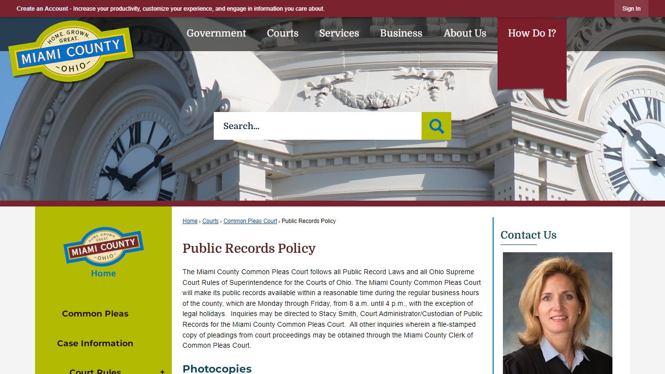 Public Records Policy | Miami County, OH - Official Website